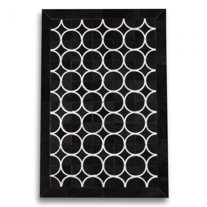 alfombra Cuero Patchwork black